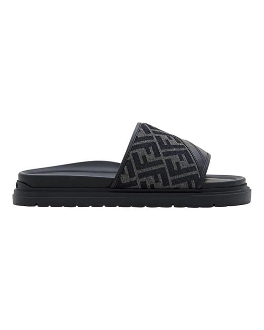 Fendi Sliders in Black für Herren