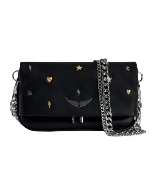 Zadig & Voltaire Black Rock Nano Lucky Charms Clutch