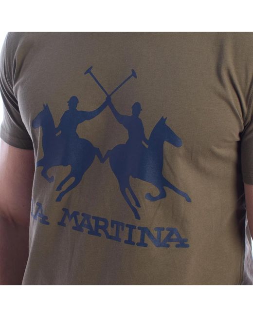 La Martina Gray T-Shirts for men