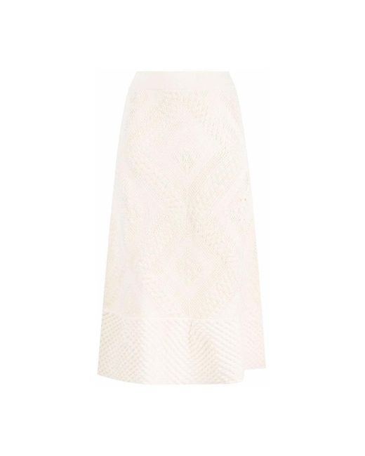 Jil Sander White Midi Skirts