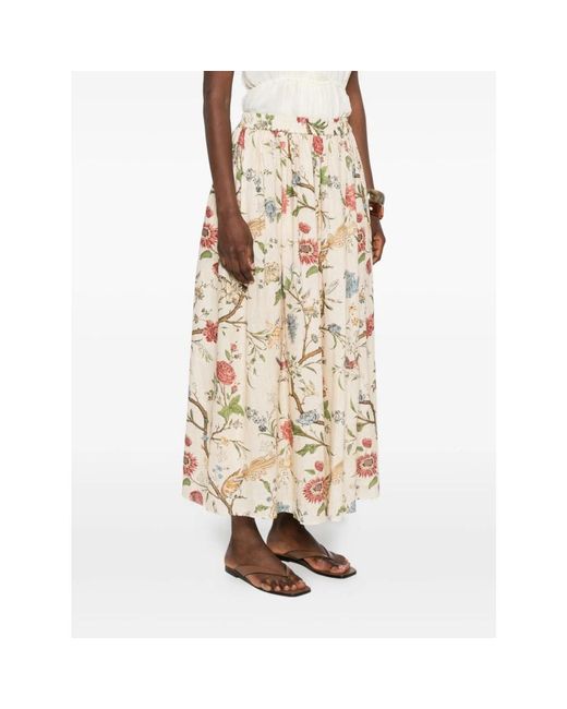 Into The East Natural Midi Skirts