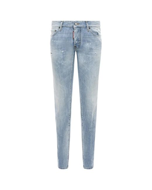DSquared² Light Blue Cotton Jeans & Pant for men