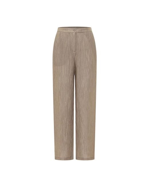 Emporio Armani Brown Wide Trousers