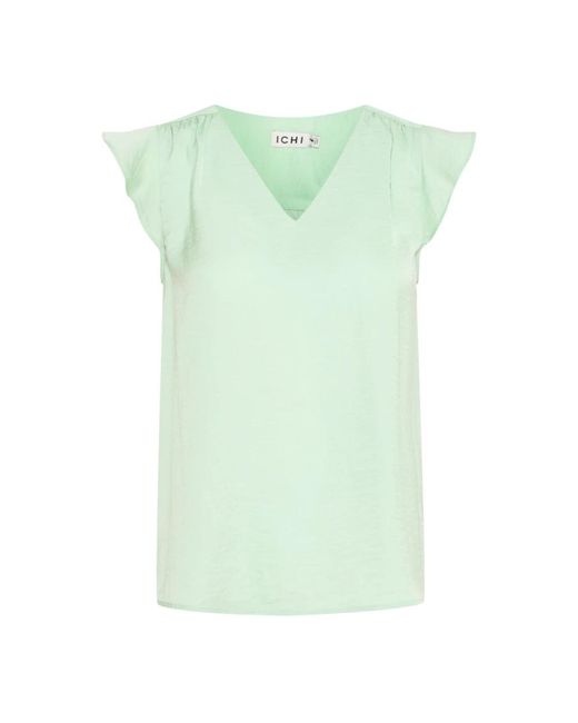 Ichi Green Feminine Bluse Mit Rüschenärmeln