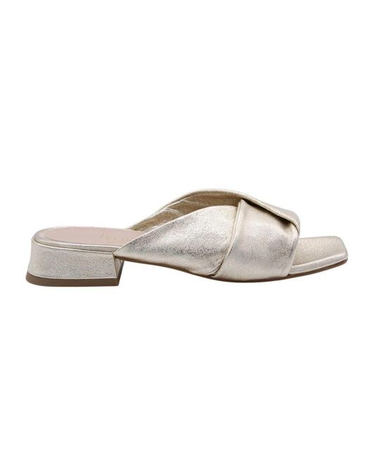 E mia Yellow Heeled Mules