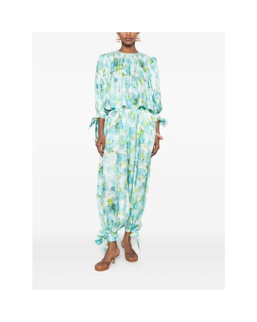 Chloé Green Wide Trousers