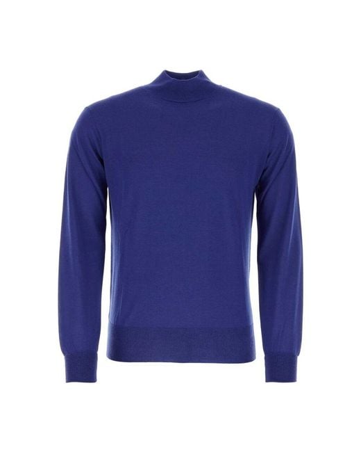 PT Torino Blue Turtlenecks for men