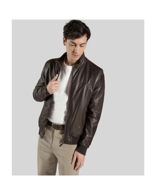 Gimo's Jassen ,Bruin ,Leather Jassen in het Brown voor heren
