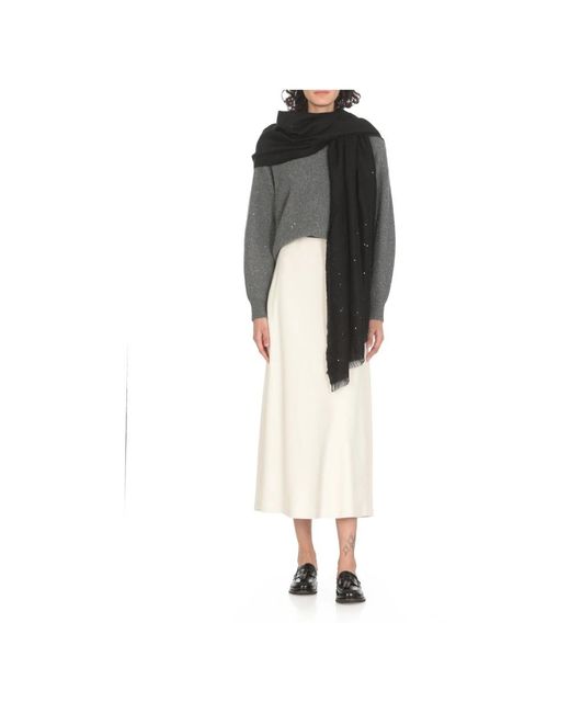 Brunello Cucinelli Black Winter Scarves
