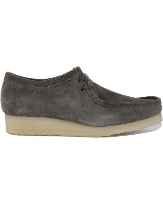 Clarks Gray Laced Shoes for men