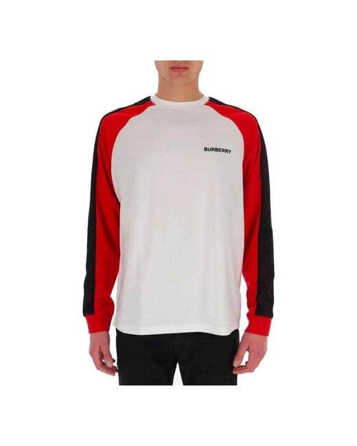Burberry Red Long Sleeve Tops for men