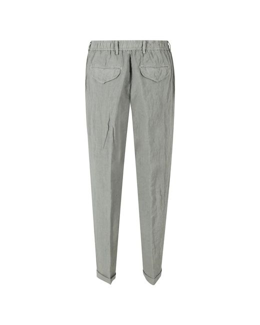 Myths Gray Straight Trousers for men