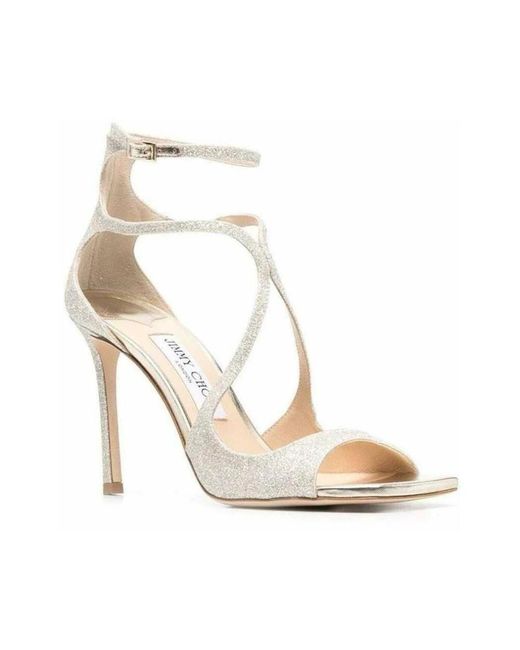 Jimmy Choo Metallic High Heel Sandals