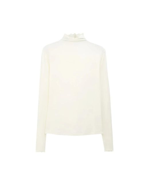 Filippa K Sheer Wool Mock Top in het White