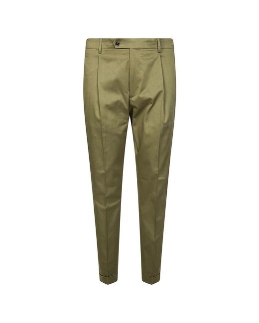 BERWICK 1707 Green Slim-Fit Trousers for men