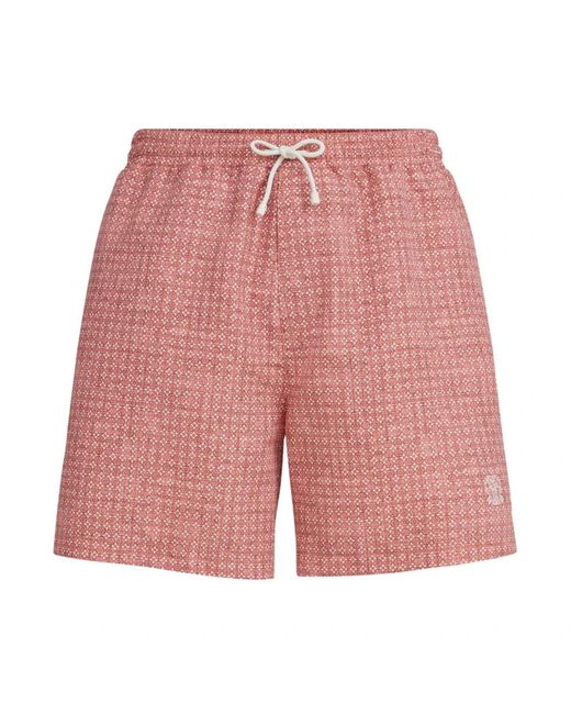 Brunello Cucinelli Red Beachwear for men