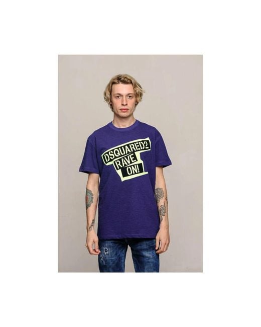 T-Shirts DSquared² de hombre de color Blue