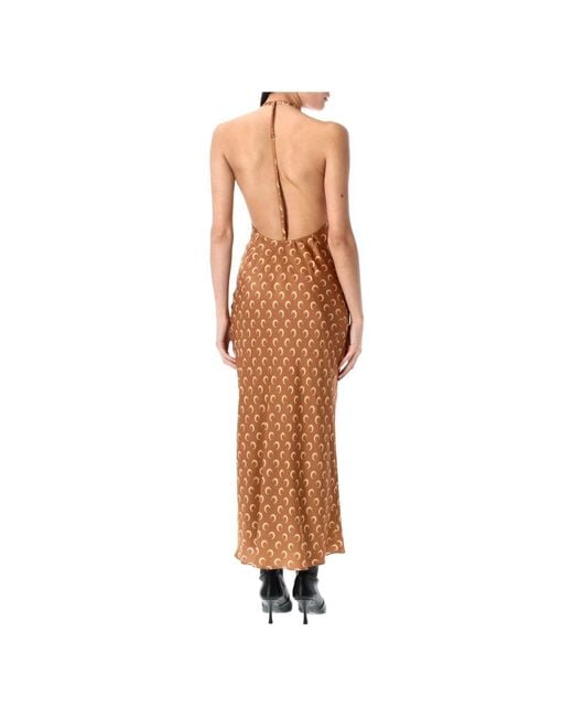 MARINE SERRE Maxi Dresses in het Brown