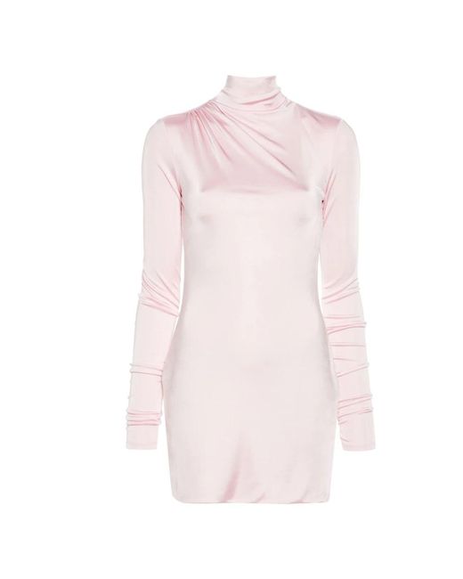 ANDAMANE Kleedjes ,Roze ,Roze Openback Mini Jurk in het Pink