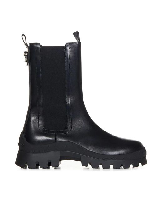 DSquared² Black Schwarze slip-on stiefel mit elastischen einsätzen