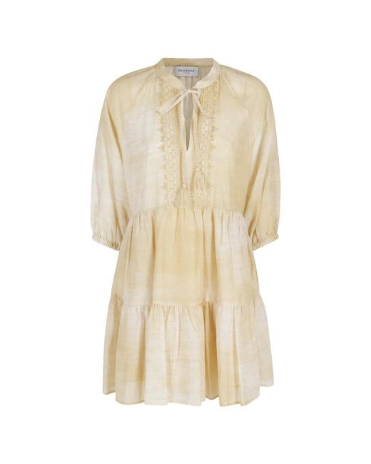 Ermanno Scervino Natural Short Dresses