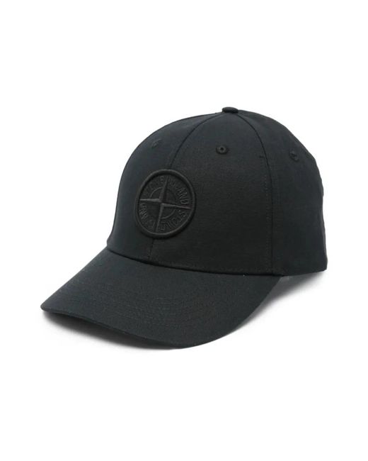 Caps di Stone Island in Black da Uomo