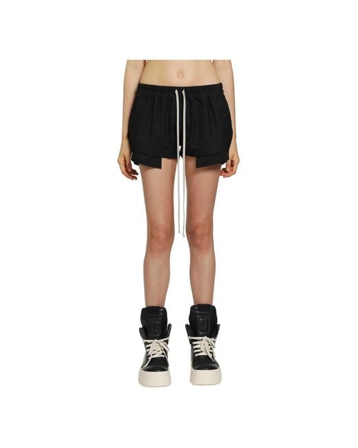 Rick Owens Black Short Shorts