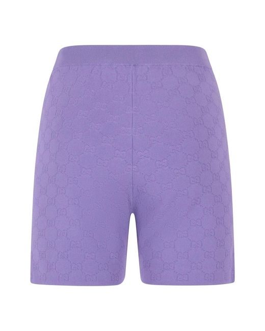 Gucci Viscose Shorts in het Purple