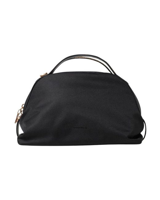 Borbonese Black Stilvolle Schwarze Crossbody-Tasche