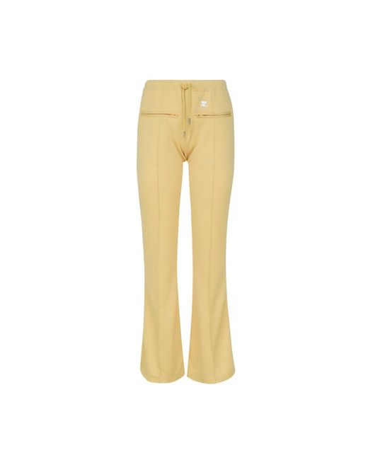 Wide Trousers di Courreges in Yellow