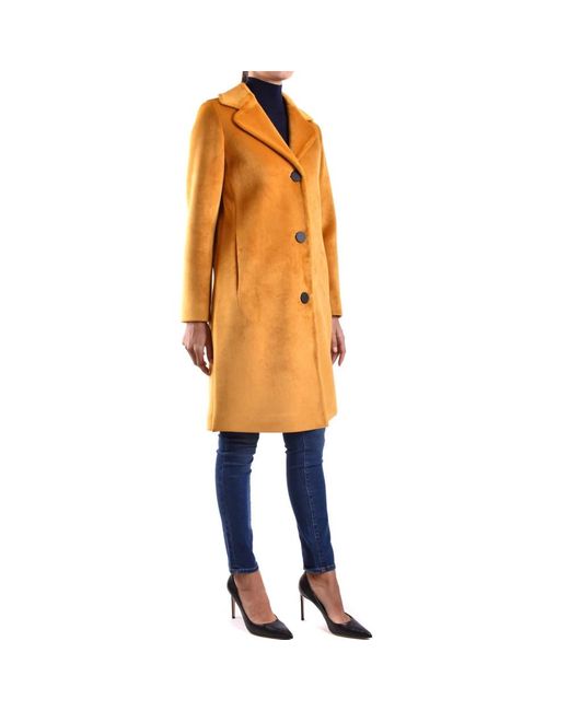 Single-Breasted Coats Rrd de color Orange