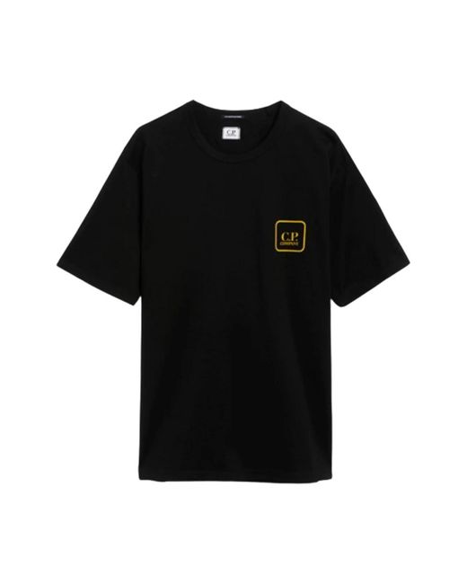C P Company Metropolis logo grafik t-shirt in schwarz in Black für Herren