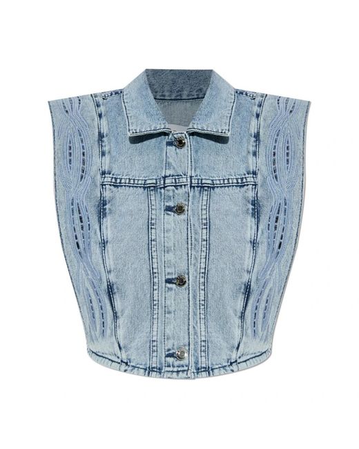 IRO Denim Vest Rosye in het Blue