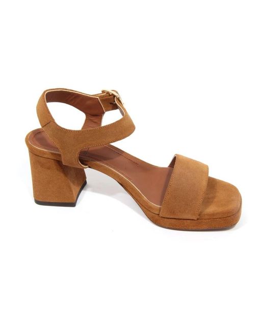 L'Autre Chose Brown High Heel Sandals