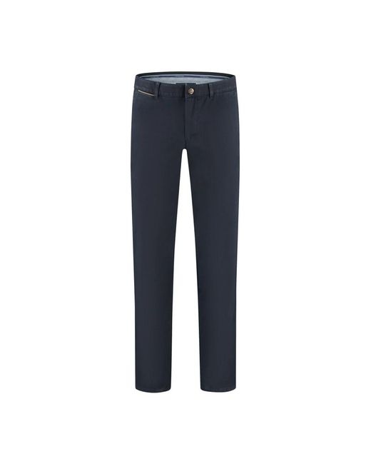 Com4 Broeken ,Blauw ,Katoen Modern Chino in het Blue voor heren
