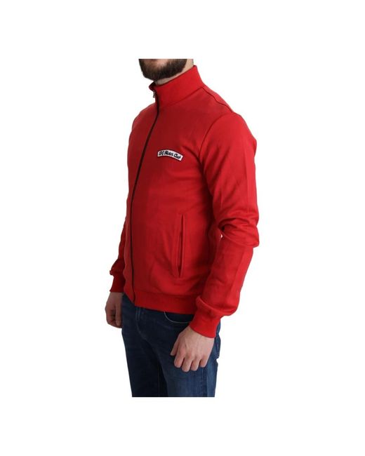 Dolce & Gabbana Luxuriöser roter rollkragenpullover mit reißverschluss in Red für Herren