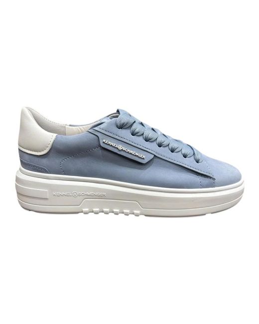 Sneaker turn en cuero nubuck azul/blanco Kennel & Schmenger de color Blue