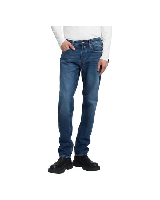 Replay Grover Straight-Fit Jeans in het Blue voor heren