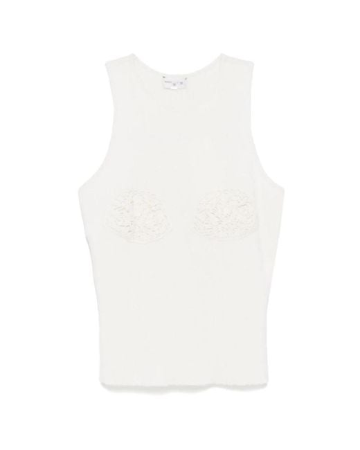 Magda Butrym White Sleeveless Tops