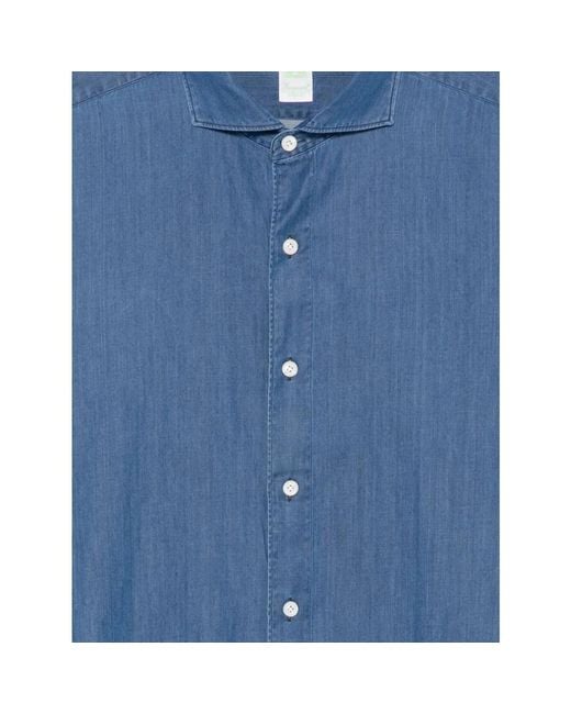 Finamore 1925 Blue Casual Shirts for men