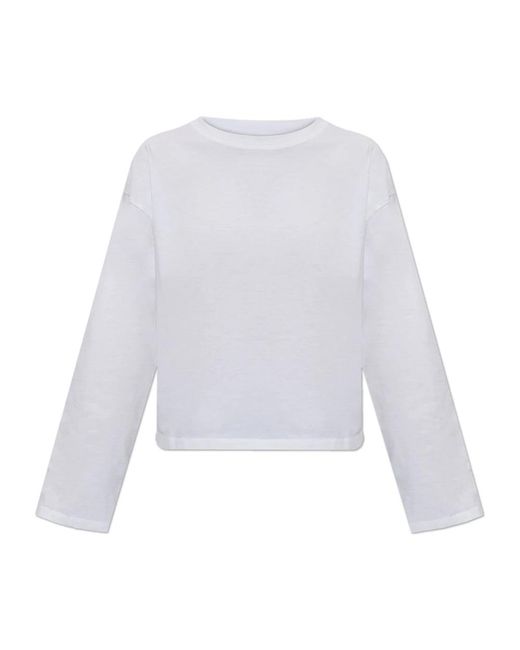 Rag & Bone White Kelly Boxy Langarmshirt