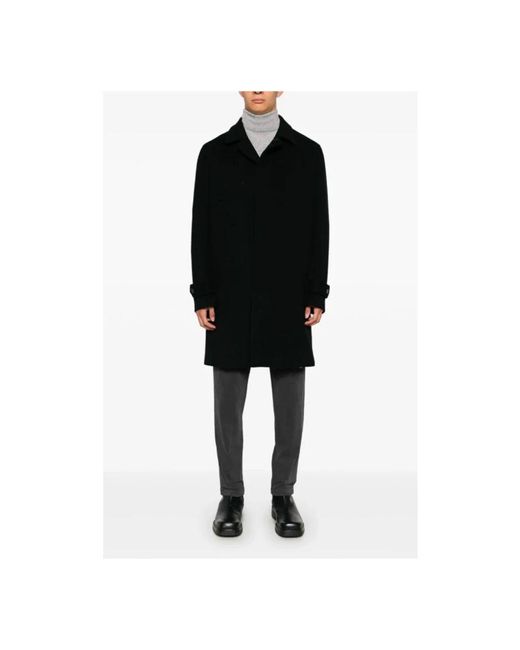 Single-Breasted Coats di Lardini in Black da Uomo