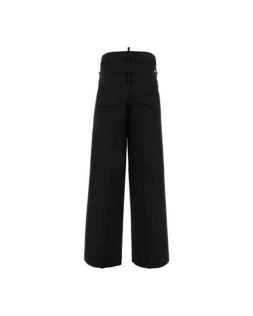 DSquared² Stijlvolle Wijde Broek in het Black