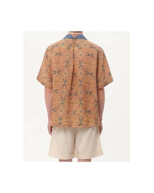 Valentino Imaginary Voyage Leinen Bowling Hemd in Multicolor für Herren