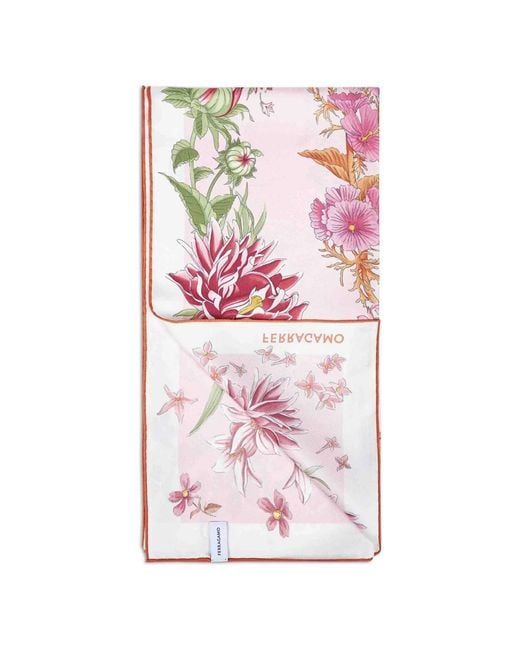 Ferragamo Pink Silk Scarves
