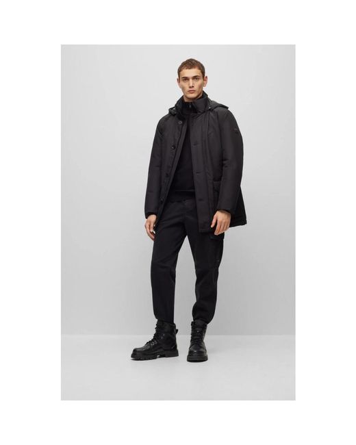 Winter Jackets Boss de hombre de color Black