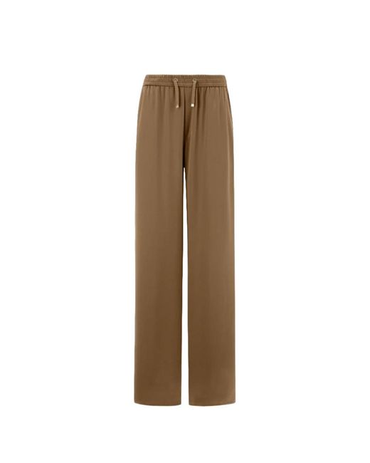 Herno Brown Wide Trousers