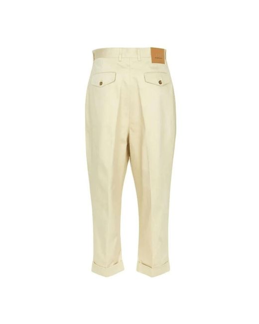 AMI Yellow Cropped Trousers