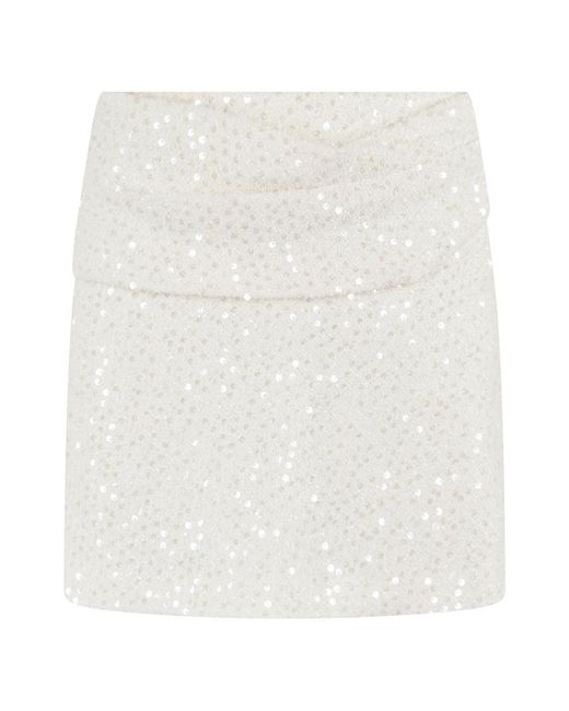 IRO Rokken ,Wit ,Pailletten Ivoor Pailletten Bouclè Draped Jurk in het White