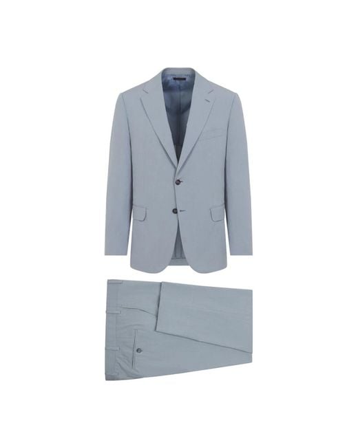 Brioni Blue Single Breasted Suits for men